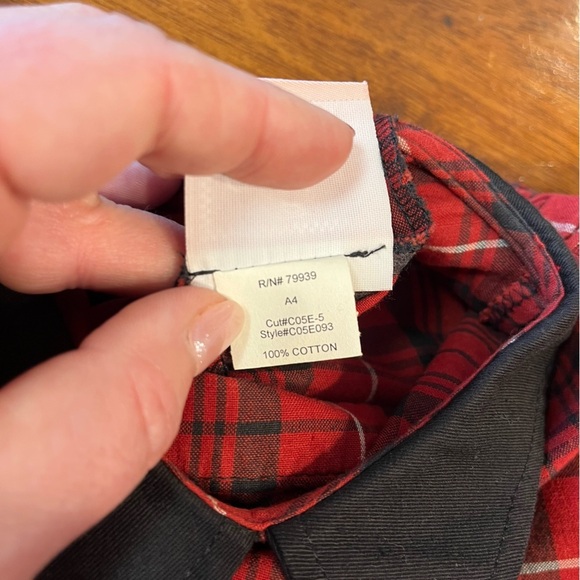 Vintage Cottontail Originals red black plaid school chalkboard 2 pc outfit 4 - Picture 5 of 9